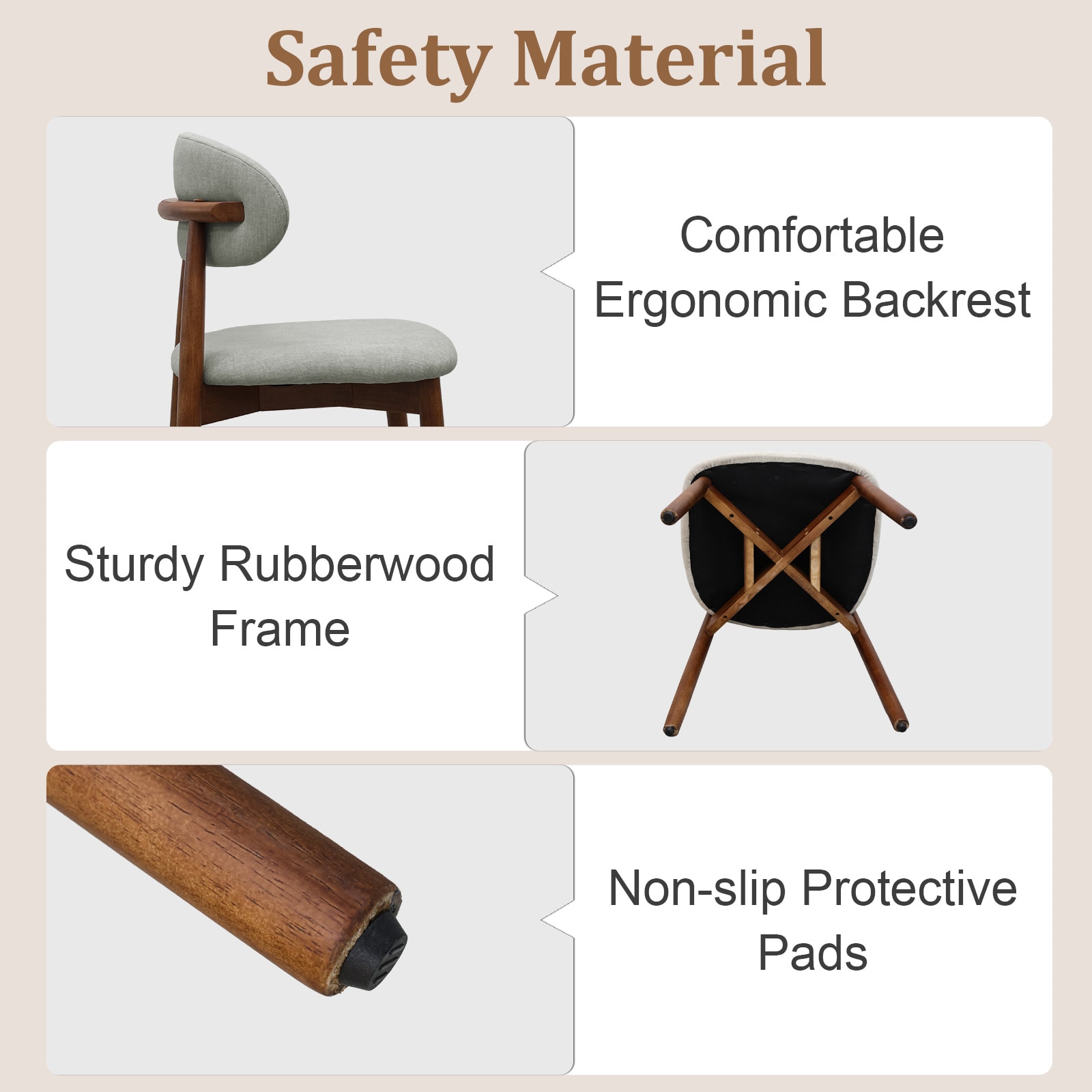 Laurel Green Flannelette Upholstered Dining Chair With Walnut Solid Wood Legs, Armless Chair Set Of 4 For Kitchen, Restaurant, Living, Meeting Room_maomaolike.com